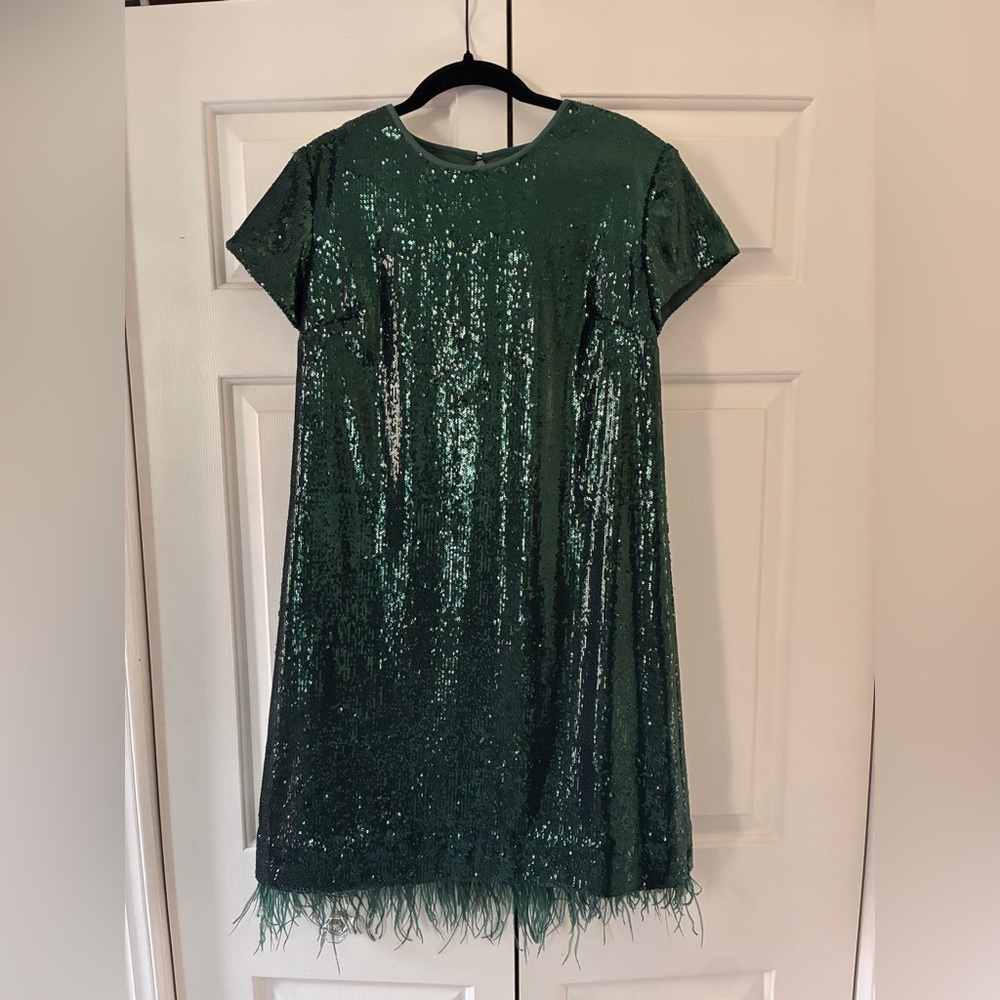Sara Campbell Emerald Sequin Dress
